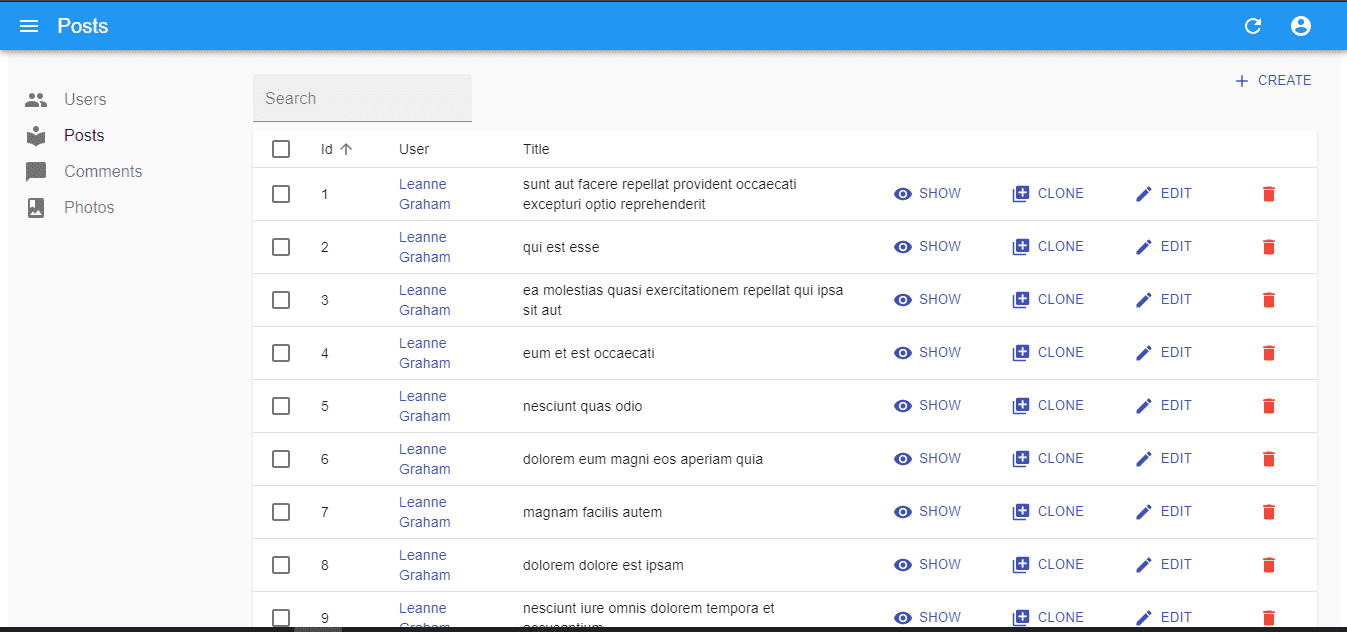 Admin Dashboard App